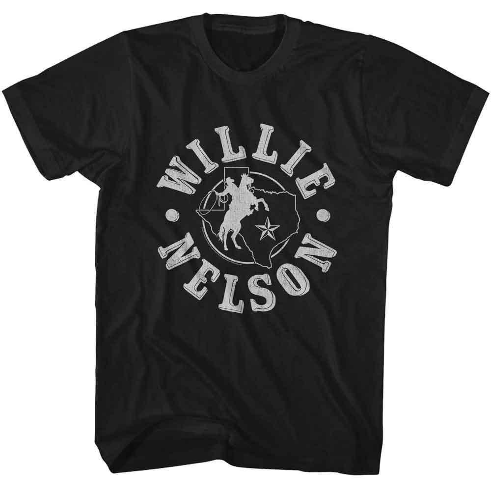 Willie Nelson Texas Cowboy Black T-Shirt